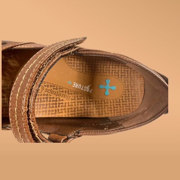 Baretraps Posture Shoes Brown Mary Janes Size 8M Jennings Hook Loop Straps - Picture 4 of 12